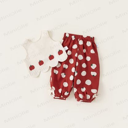 Tomatenfarbenes Tanktop und Hose Set für Kleinkind-Mädchen - image 3
