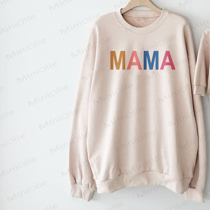 MAMA/MINI Mommy und ich Sweatshirt- Set - Beige - Mom Sweatshirt: XL - image 3