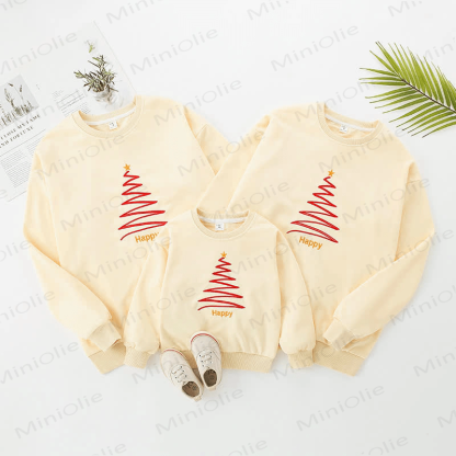 Fröhliches familienpassendes Weihnachtsbaum-Sweatshirt - image 3