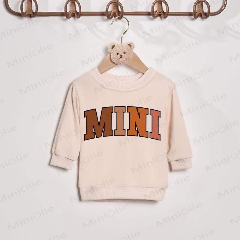 MAMA/MINI Baby Beige Familien Sweatshirt - image 3