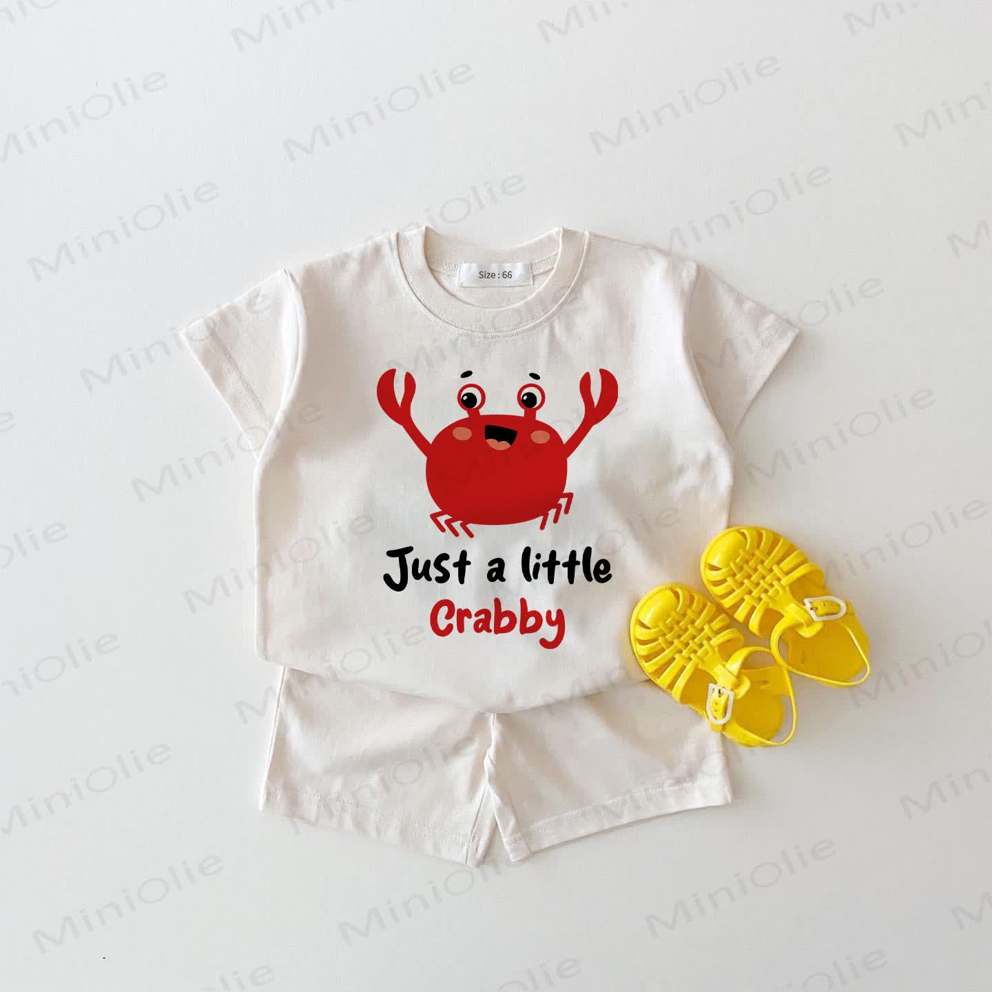 JUST A LITTLE CRABBY Baby Print 2-teiliges weißes Set - Weiß - 18-24M - image 1