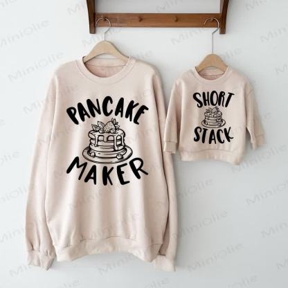 PANCAKE MAKER/SHORT STACK Mommy und ich Sweatshirt  - Beige - Sweatshirt für Erwachsene: XL - image 1