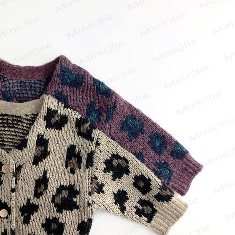 Strickjacke mit Leopardenmuster für Kleinkinder - image 7