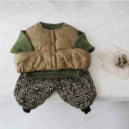 Einfarbig Pullover mit Gestrickt für Kind - image 18