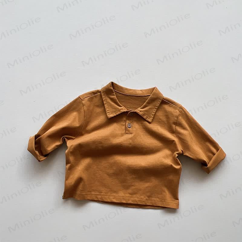 Einfarbig Poloshirt für Kind - Braun - 8Y - image 16