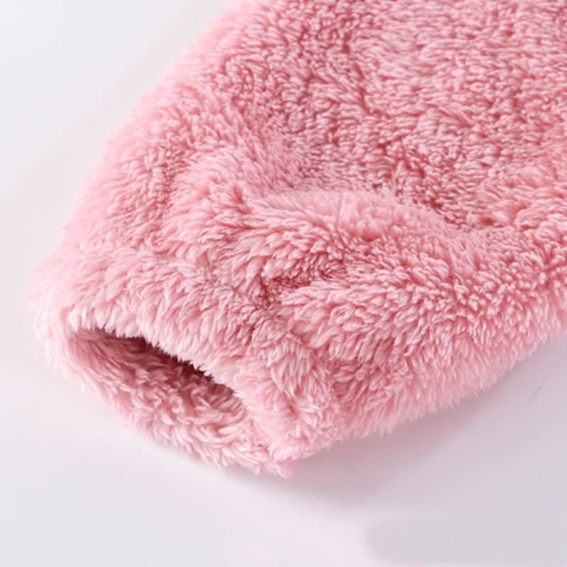 Kleinkind -Pyjama- Set aus warmem Plüsch -Hoodie und Hose - image 10