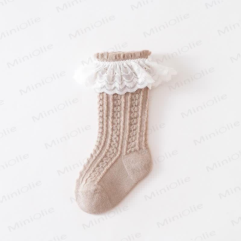 Baby Niedliche Spitzensocken - Khaki - 1-3J - image 17