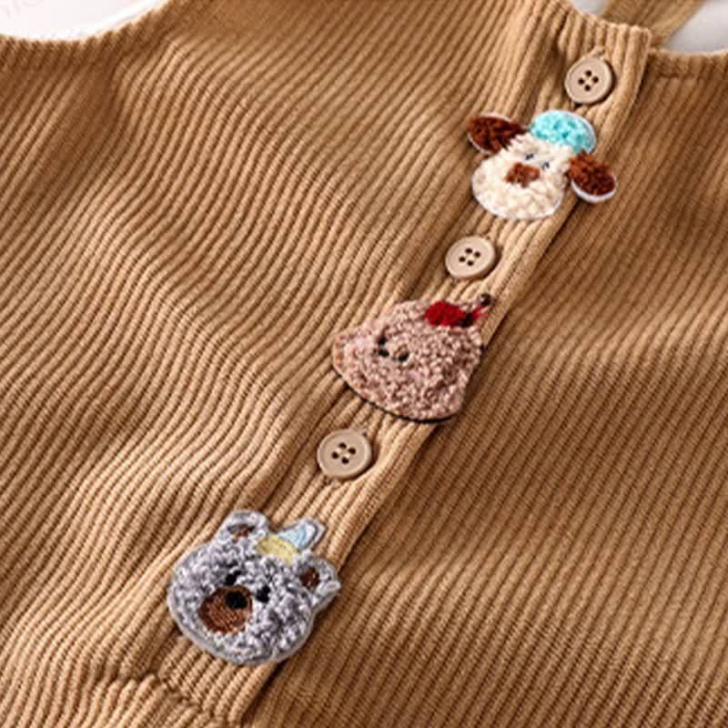 Cord Overalls mit Tier -Patch für Baby - image 9