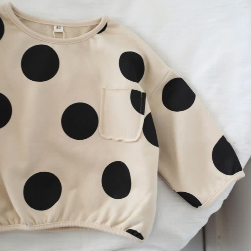Kleinkind Baby Langarmshirt mit Punktmuster T-Stück - image 6
