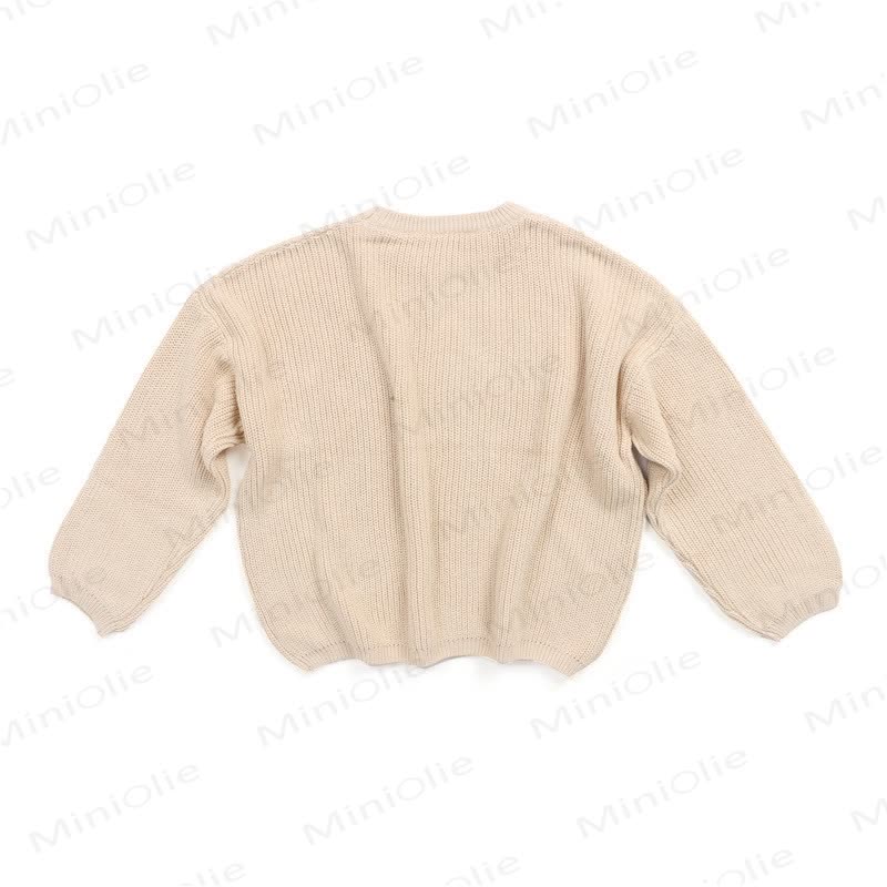 Einfarbiger, warmer Pullover für Babys und Kleinkinder - image 3