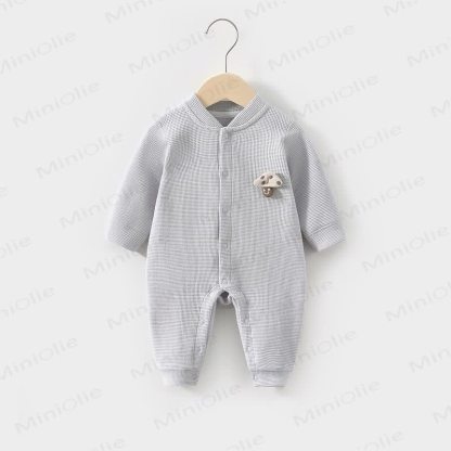 Baby Strampler mit Pilz-Patch und Waffel - Blau - 18-24M - image 3