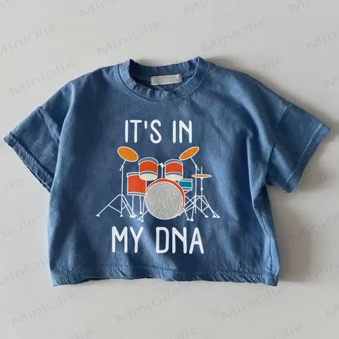 IT'S IN MY DNA Baby Drum Kit Blau T-shirt - Blau - 18-24M - image 1