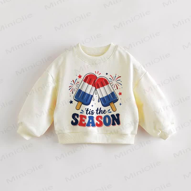 TIS THE SEASON Baby Kleinkind Sweatshirt mit Aufdruck - Creme - 3-5J - image 1