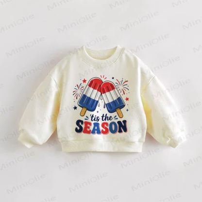 TIS THE SEASON Baby Kleinkind Sweatshirt mit Aufdruck - Creme - 3-5J - image 1