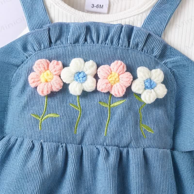 Baby Blume Cord Bodysuit mit Hut - image 5