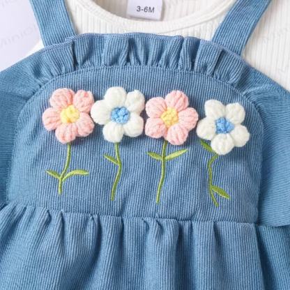 Baby Blume Cord Bodysuit mit Hut - image 5