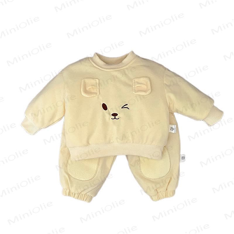 Baby Kleinkind Mädchen Bär Blink Gesteppt 2-teiliges Set - image 5