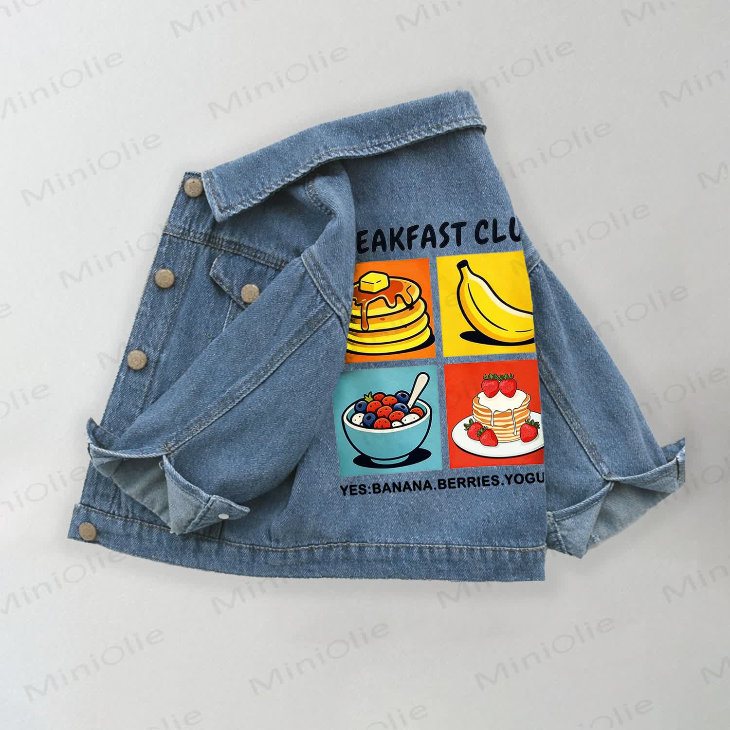 BREAKFAST CLUB Kleinkind Kind Frühstück Plaid Denim - Blau - 10-11J - image 1