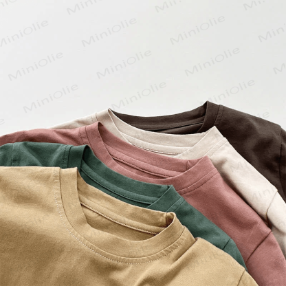 Einfarbiges, lässiges Retro T-Shirt für Kleinkinder - image 8
