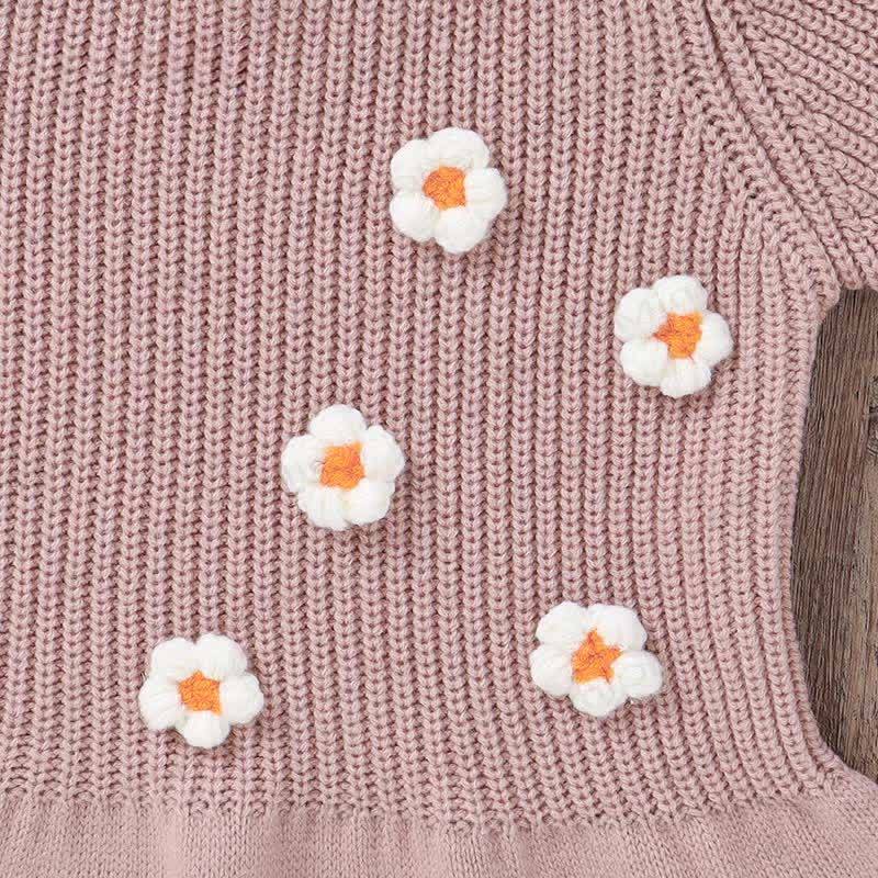 Baby Mädchen Einfarbig Blume Rosa Kleid - image 6