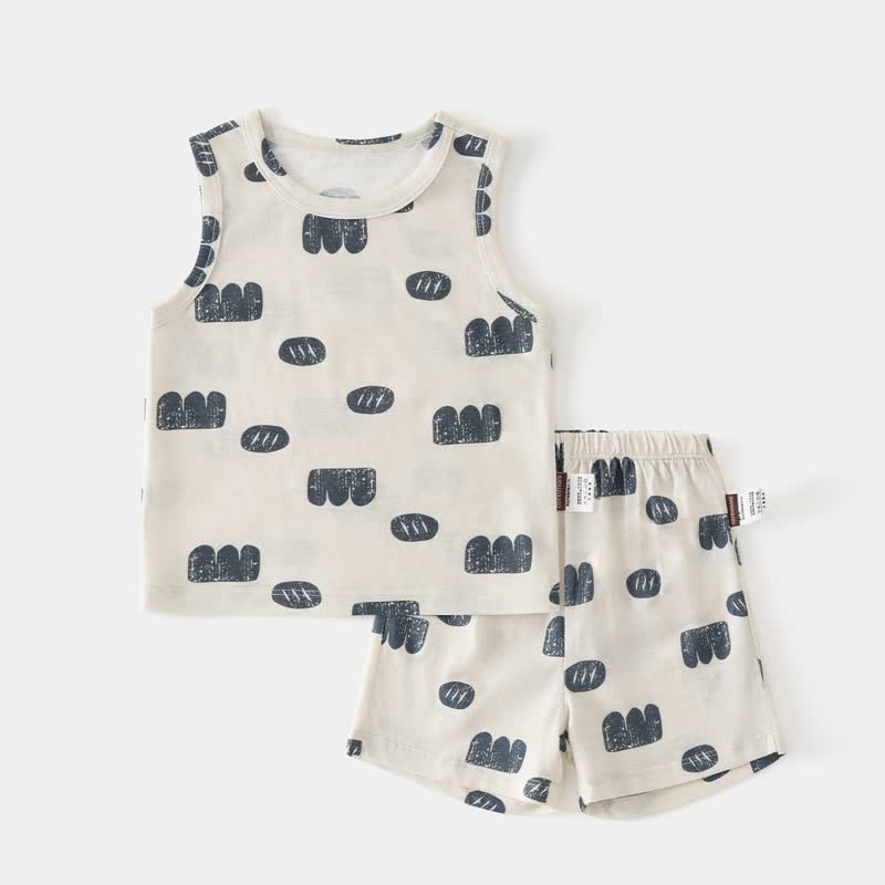 Beige 2-teiliges ärmelloses Set aus Spitze und Shorts für Baby und Kleinkind - Beige Wolke - 3-4J - image 3