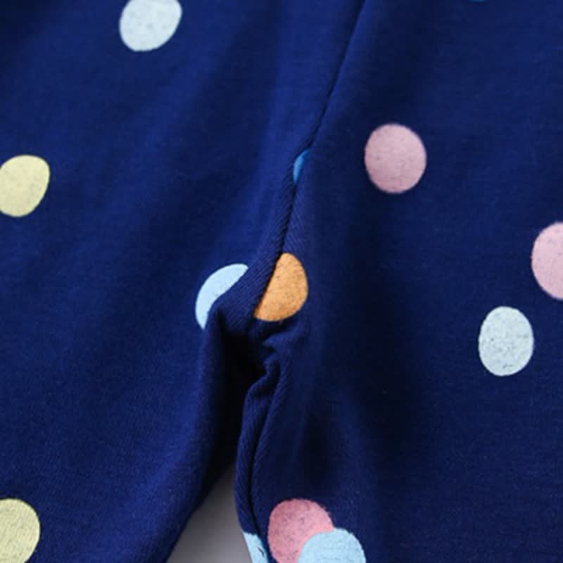 Zweiteiliges Set für Kleinkind : Blau Regenbogen -Peplum- Spitze und Gamaschen - image 6