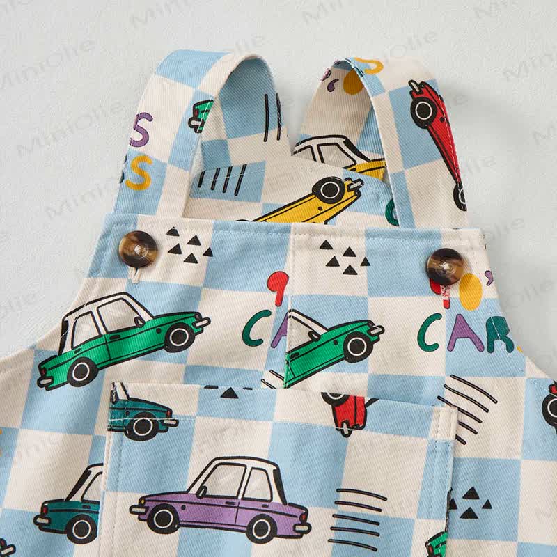 Baby Kleinkind Schachbrett Auto Overalls - image 4