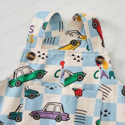Baby Kleinkind Schachbrett Auto Overalls - image 4