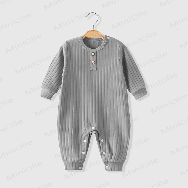 Baby Strampler mit Einfarbig , Gerippt - Grau - 18-24M - image 7
