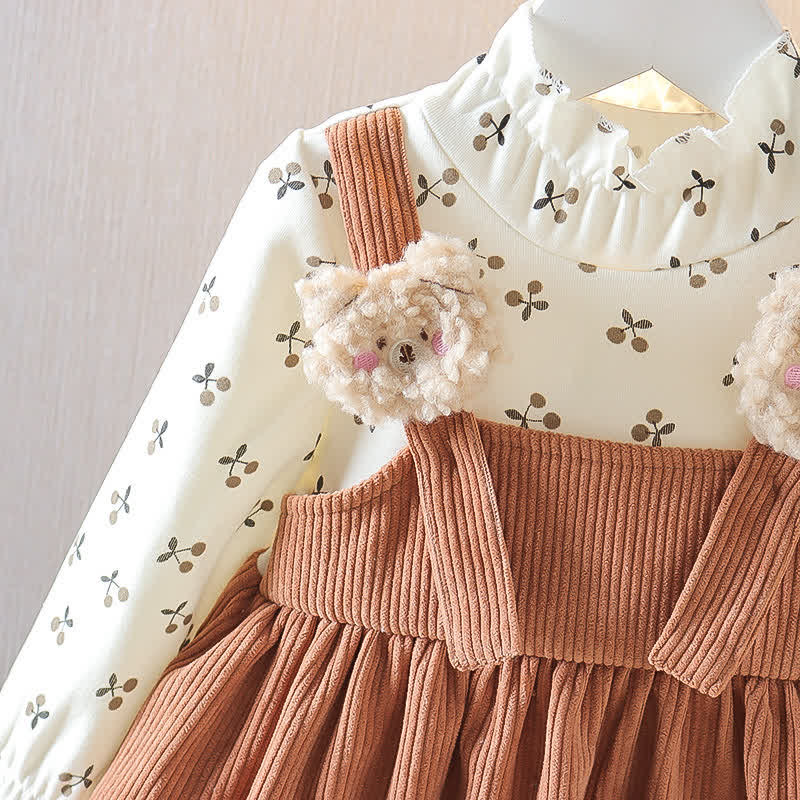 Süß Kleid mit Bär für Baby und Kleinkind  - image 3