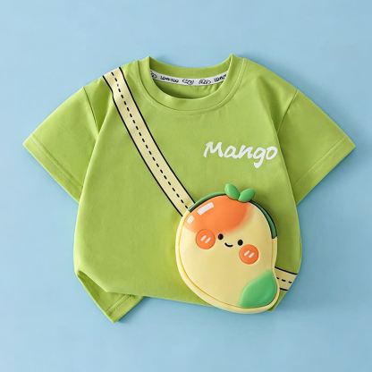 Kleinkind Smiley Obst 3D- Tasche -T-Shirt - Grün - 8-9J - image 4