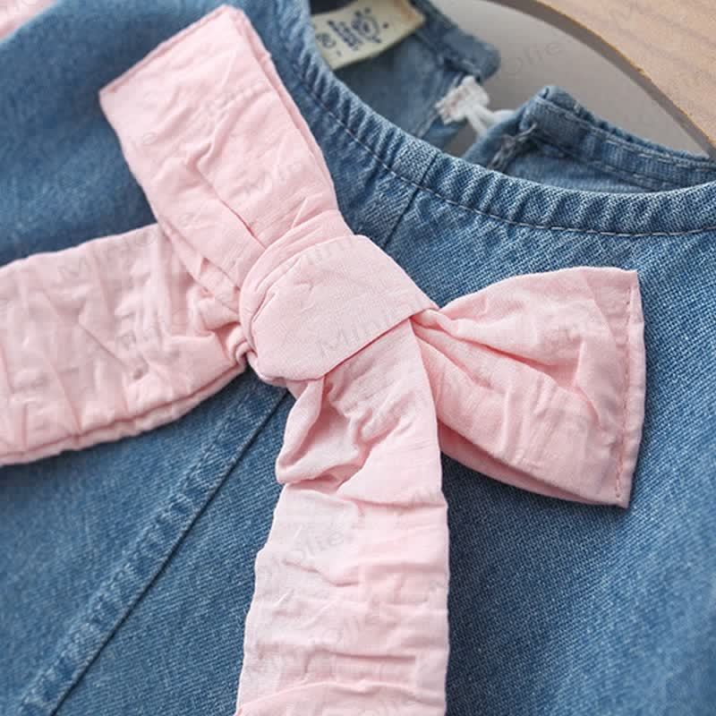 Süß Denim mit großer Schleife für Babys - image 4