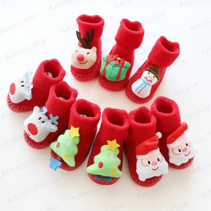 Baby Weihnachten Anti-Rutsch Boden warme Socken  - image 1