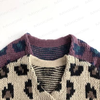 Strickjacke mit Leopardenmuster für Kleinkinder - image 4