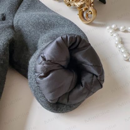 Kleinkind Kleid mit Schleife und Plaid für Kleinkindmädchen & graue Oberbekleidung - image 16