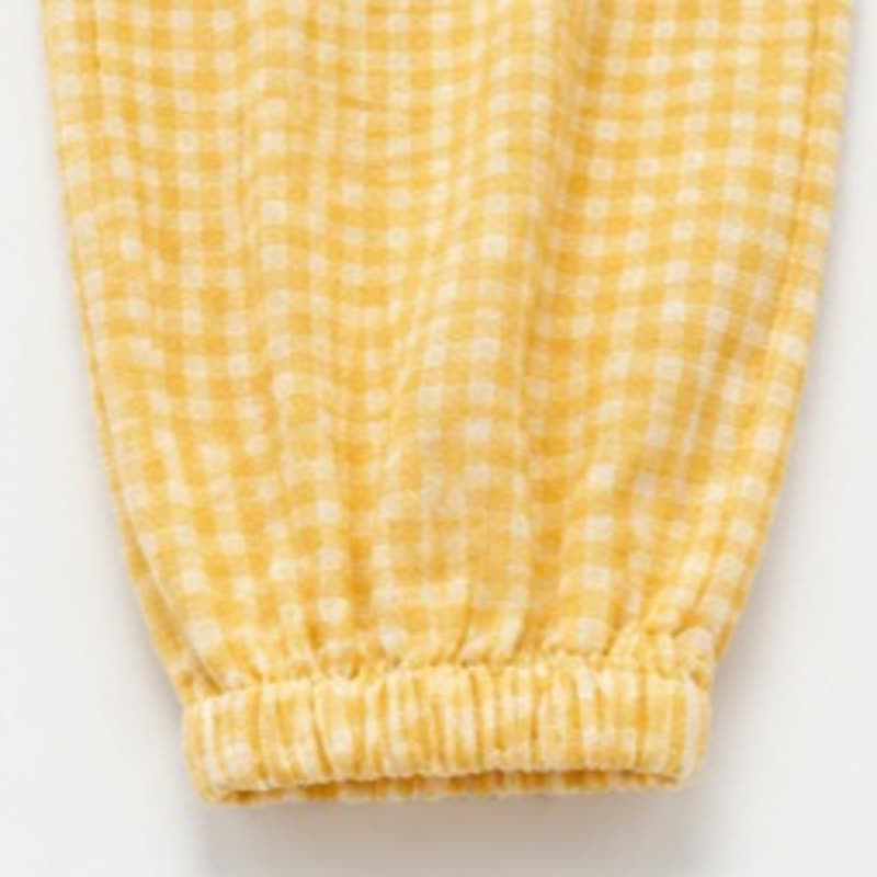 Beige ärmelloses Spitze und Gingham Hose , 2-teiliges Set für Kleinkind - image 8