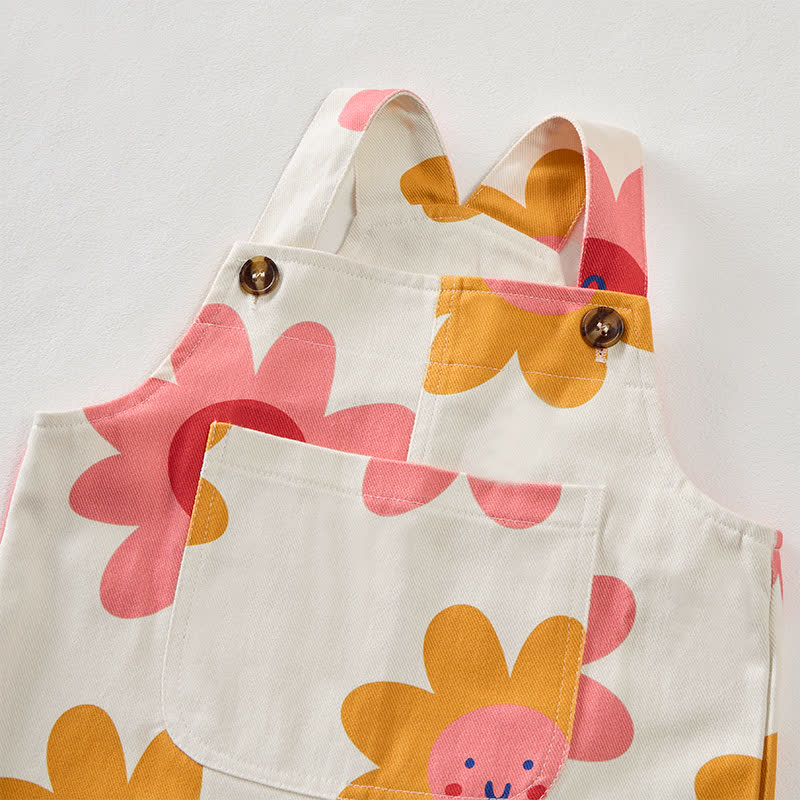 Overalls mit Blume und Smiley für Baby und Kleinkind - image 4