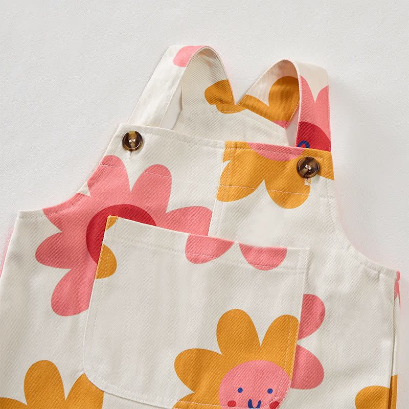 Overalls mit Blume und Smiley für Baby und Kleinkind - image 4
