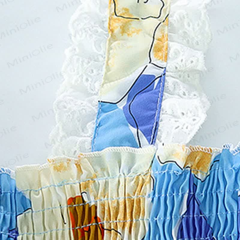 Lace Kleid mit Blumen für Kleinkind-Mädchen - image 8