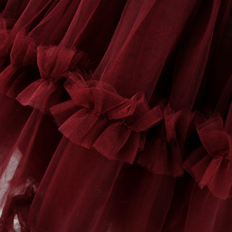 Baby Mädchen Bär Schleife Rotes Vlies -gefüttertes Kleid  - image 11