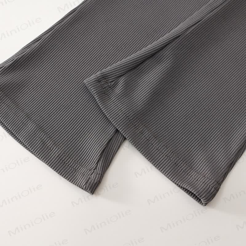 Zweiteiliges Set aus Stricken Kurzarm- Spitze und ausgestellter Hose für Kleinkind - image 20