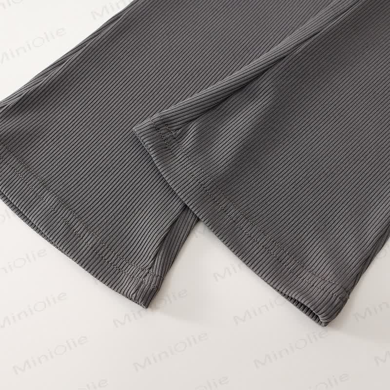 Zweiteiliges Set aus Stricken Kurzarm- Spitze und ausgestellter Hose für Kleinkind - image 20