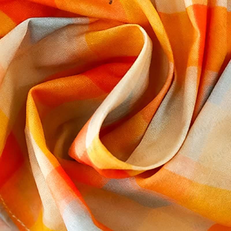 Kleinkind-Mädchen Kleid für Kleinkinder, orange-weiß Gingham - image 8