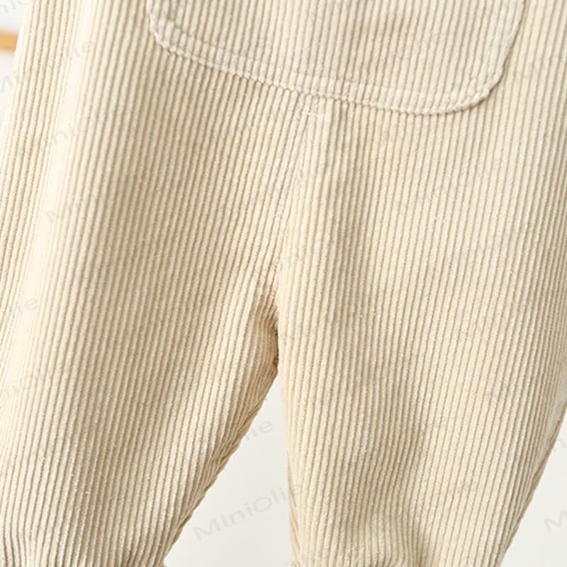 LOVE SMILE Kleinkind Cord-Taschen Latzhosen - image 9