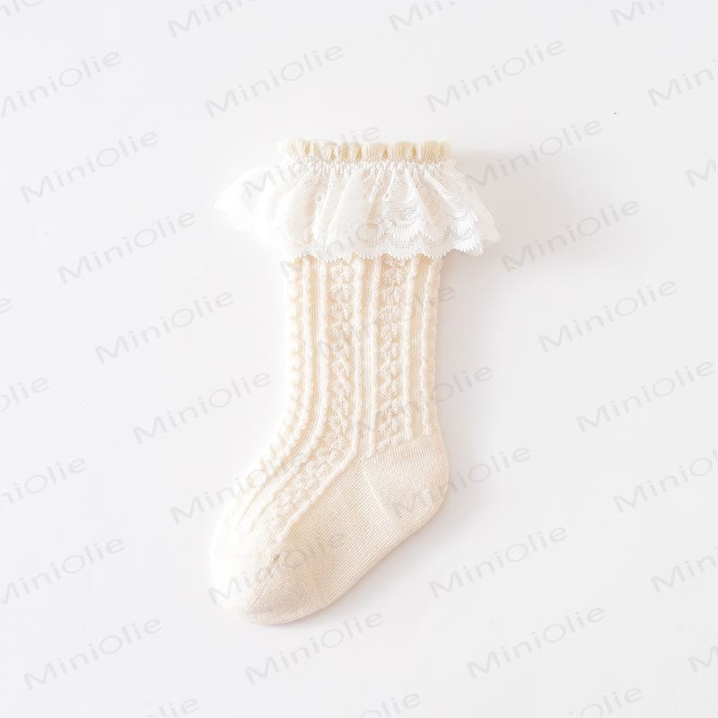 Baby Niedliche Spitzensocken - Gelb - 1-3J - image 7