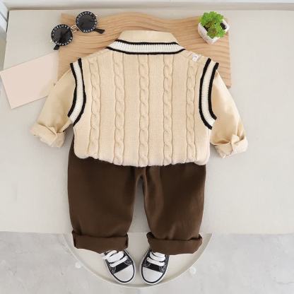 3-teiliges Set aus Baby -Hemd und Weste für Kleinkind - image 4