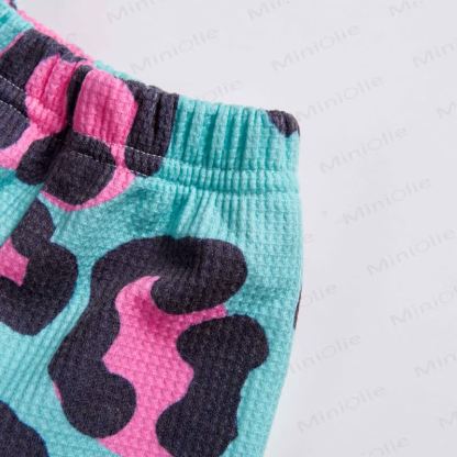 2-teiliges Baby Set mit Waffel und Leopardenmuster - image 5