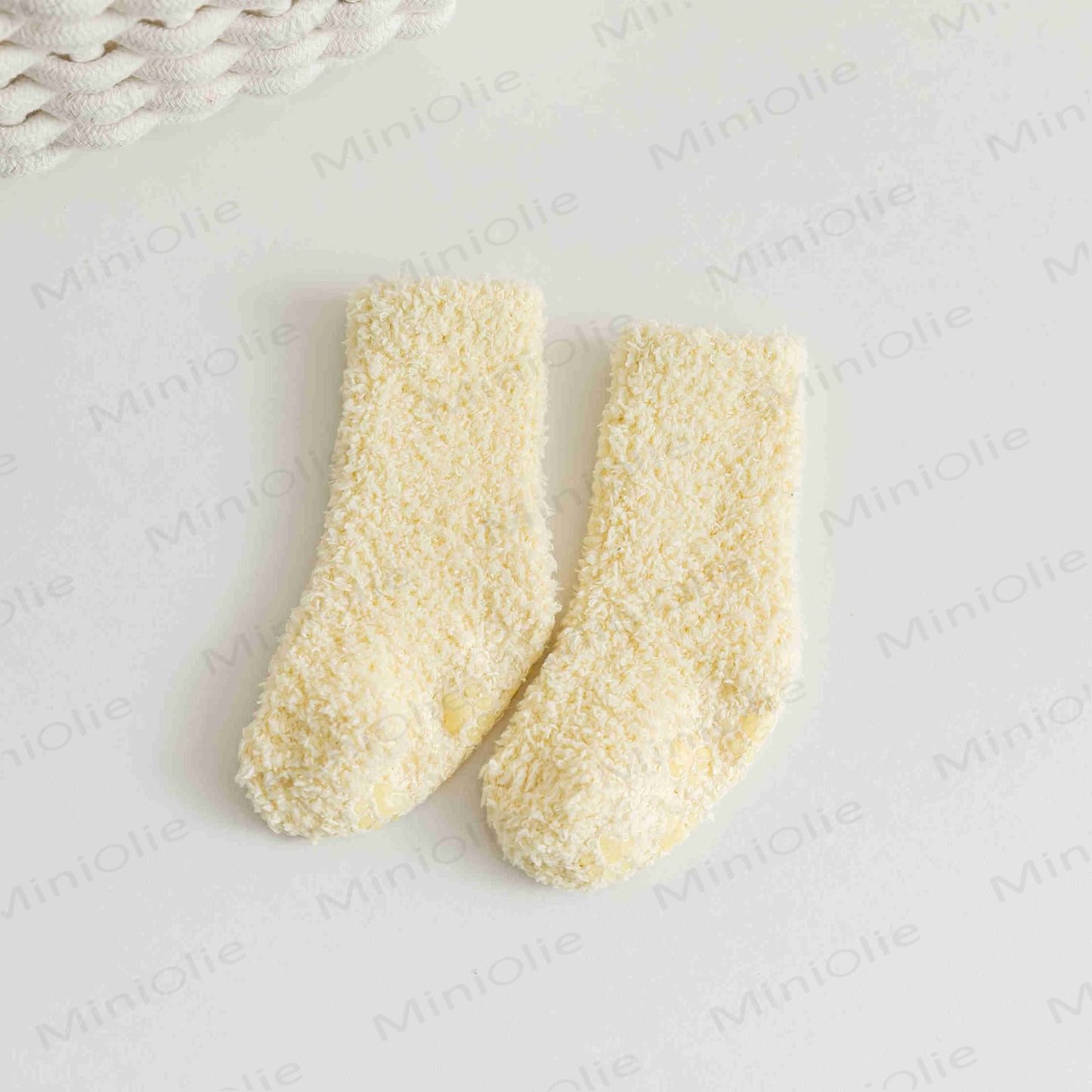 Einfarbige Fleece-Bodensocken für Babys - Gelb - 3-5J - image 14