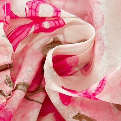 Kleinkind-Mädchen Kleid Rosa mit Blumenmuster und Puffärmeln - image 7