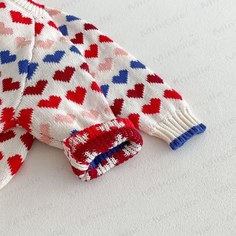 Bunt Pullover und Hose mit Herz für Baby und Kleinkind - image 19